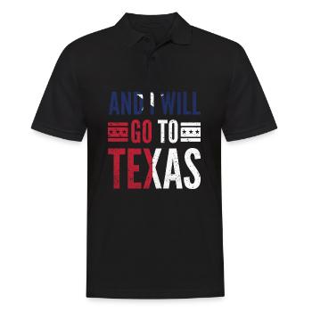 southern slang, southern slang texas sprache, - Männer Poloshirt - Schwarz - Vorne - Kai (181cm)