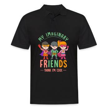 imaginary friend, imaginary friend - Men's Polo Shirt - black - Front - Kai (181cm)