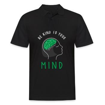 Santé mentale, santé mentale - Polo Homme - noir - Devant - Kai (181cm)