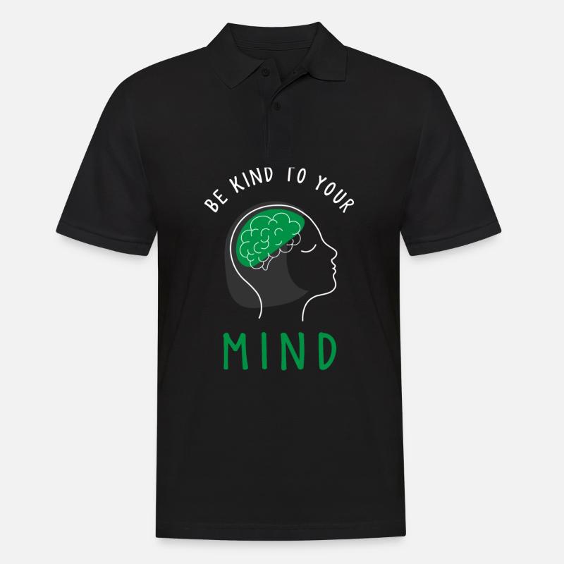 Mental sundhed, mental sundhed - Herre poloshirt - sort