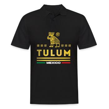 au Mexique, voyager au Mexique, vacances, - Polo Homme - noir - Devant - Kai (181cm)