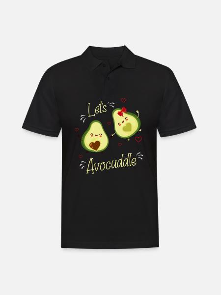 avocat, avocat, nourriture végane, - Polo Homme - noir