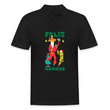 Noël mexicain, mexicain - Polo Homme - noir - Devant - Kai (181cm)