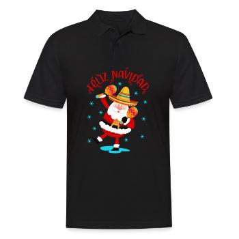 Noël mexicain, mexicain - Polo Homme - noir - Devant - Kai (181cm)