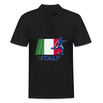 Fußball, Fußball Fußballfan, futbol, - Männer Poloshirt - Schwarz - Vorne - Kai (181cm)