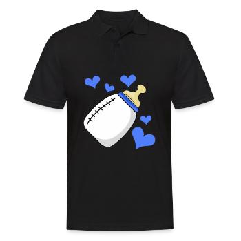 Bouteille de lait Garçon enceinte naissance - Polo Homme - noir - Devant - Kai (181cm)
