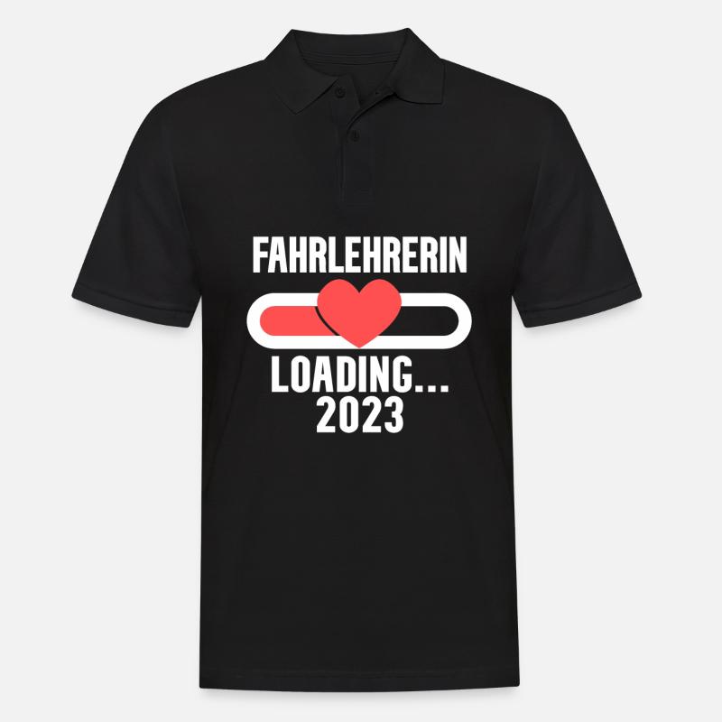 Fahrlehrerin 2023 Loading - Männer Poloshirt - Schwarz