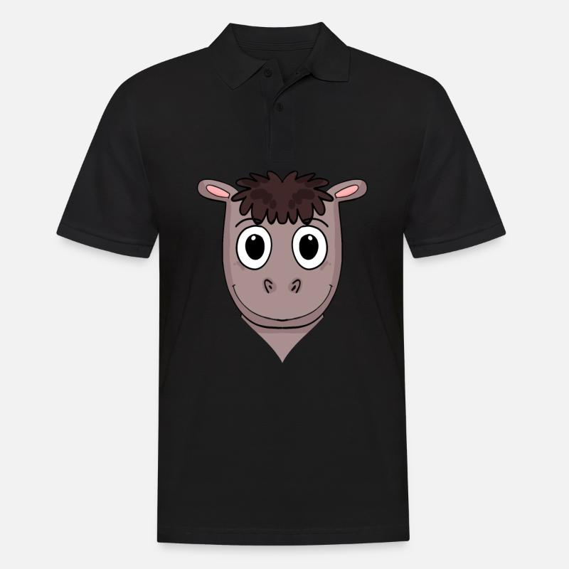 Pferd - Männer Poloshirt - Schwarz