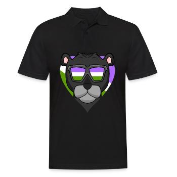 Genderqueer Black Panther - Men's Polo Shirt - black - Front - Kai (181cm)