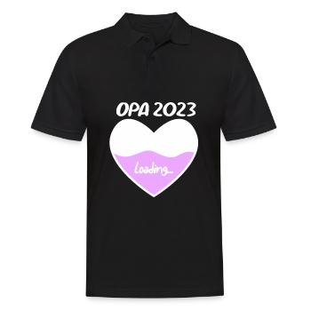 Opa 2023 loading - Männer Poloshirt - Schwarz - Vorne - Kai (181cm)