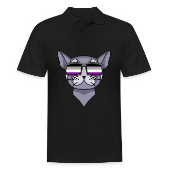 Asexuel Lgbt British Shorthair Cat Asexualité - Polo Homme - noir - Devant - Kai (181cm)