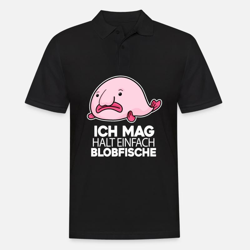 Blobfisch - Männer Poloshirt - Schwarz