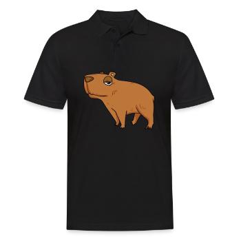 Capybara Wasserschwein - Polo Homme - noir - Devant - Kai (181cm)