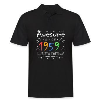 1959 - Jahrgang 1959 - Fantastisch seit 1959 - Männer Poloshirt - Schwarz - Vorne - Kai (181cm)