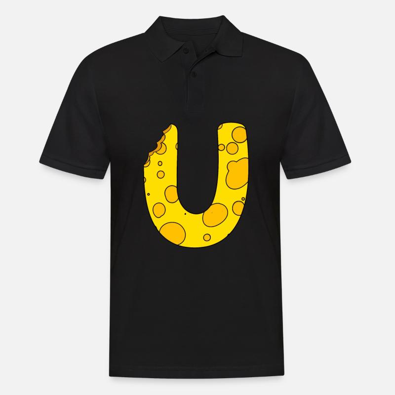 Buchstabe U - Männer Poloshirt - Schwarz