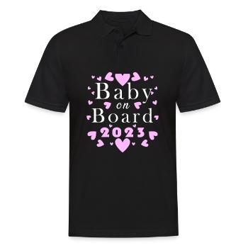 Bébé 2023Fille enceinte 2023 Grossesse - Polo Homme - noir - Devant - Kai (181cm)