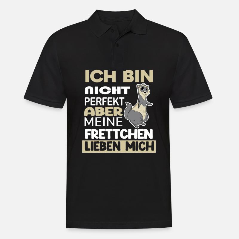 Frettchen - Männer Poloshirt - Schwarz