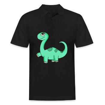 Motif de dinosaure - Polo Homme - noir - Devant - Kai (181cm)