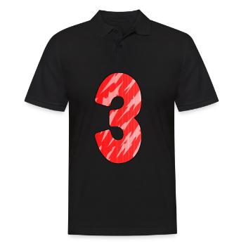 3 - Men's Polo Shirt - black - Front - Kai (181cm)