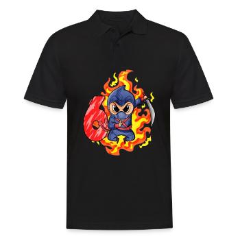 6. Geburtstag Junge 6 Jahre alt Ninja - Männer Poloshirt - Schwarz - Vorne - Kai (181cm)