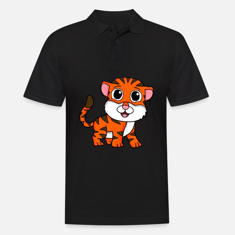 Tiger - Männer Poloshirt - Schwarz