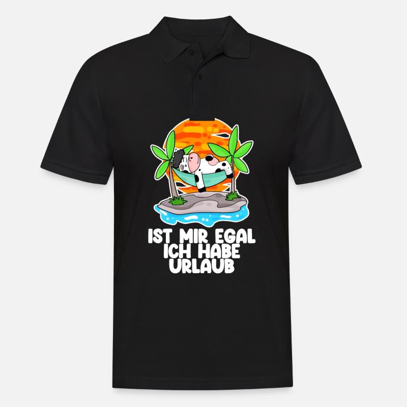 Urlaub - Männer Poloshirt - Schwarz