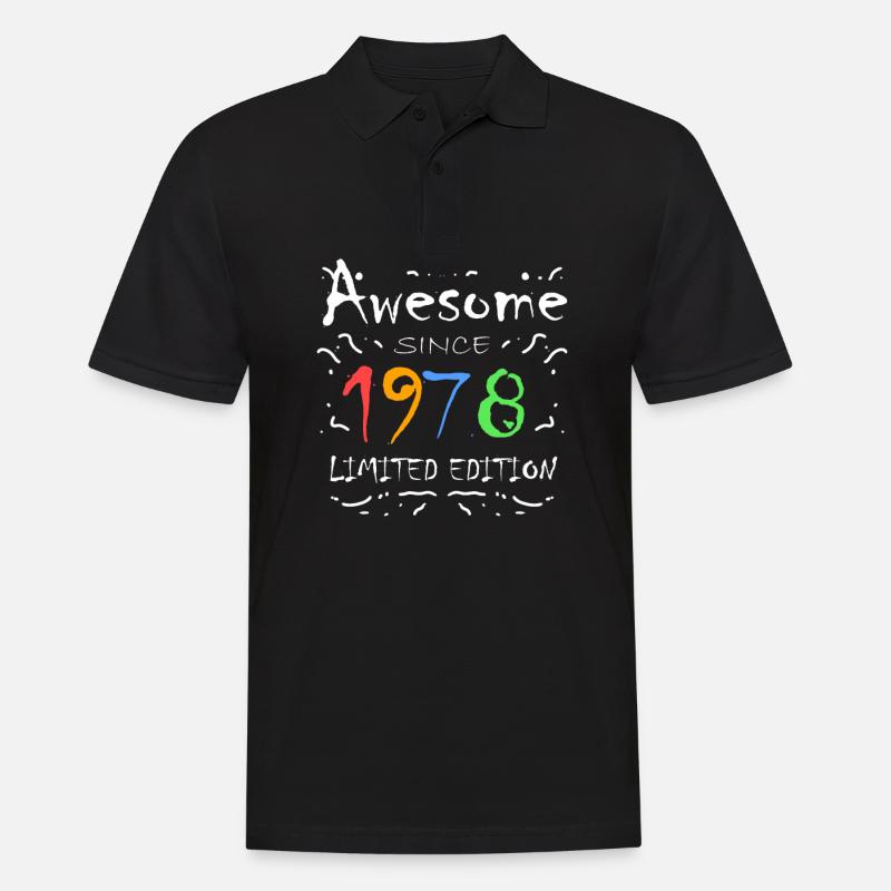 1978 - Männer Poloshirt - Schwarz