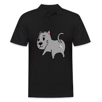 Cat Ass - Cat Butt - Men's Polo Shirt - black - Front - Kai (181cm)