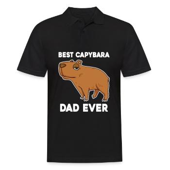 Capybara Père Capybara - Polo Homme - noir - Devant - Kai (181cm)