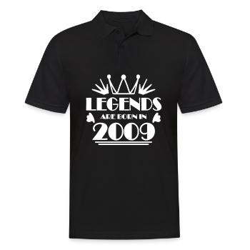 2009 - Born 2009 - Men's Polo Shirt - black - Front - Kai (181cm)