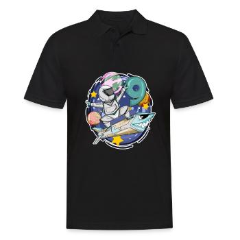 9th Birthday - 9 Years Astronaut Boy Gift - Men's Polo Shirt - black - Front - Kai (181cm)