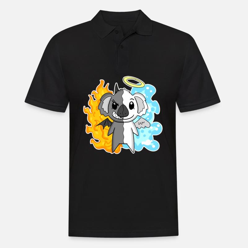 Koala - Anges et Diables - Polo Homme - noir