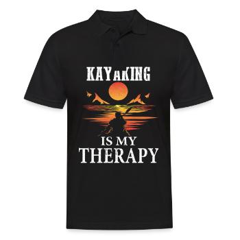 Le kayak est mon traitement poison de sport nautique kayak - Polo Homme - noir - Devant - Kai (181cm)