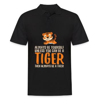 Sois toujours toi-même sauf si tu peux être un tigre - Polo Homme - noir - Devant - Kai (181cm)