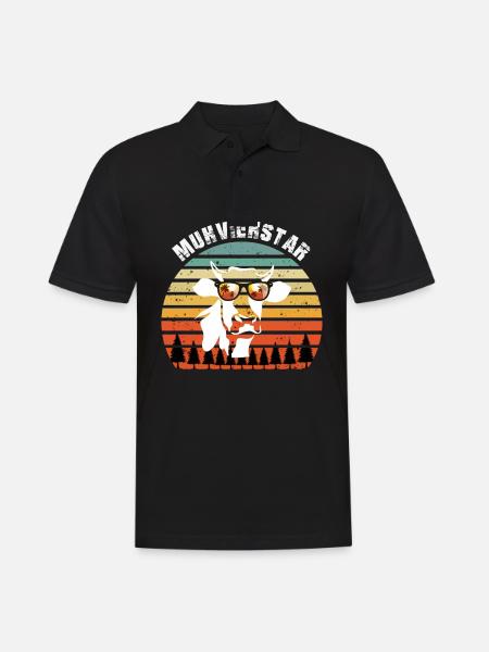 MUHVIEHSTAR Landwirt Bauer Kühe Geschenk Farmer - Männer Poloshirt - Schwarz