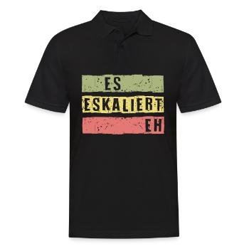 Es Eskaliert Eh - Männer Poloshirt - Schwarz - Vorne - Kai (181cm)