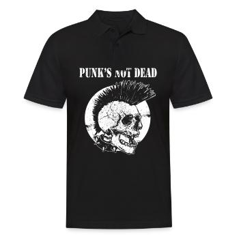 Punk's Not Dead Punker Punk Skull Gift - Polo Homme - noir - Devant - Kai (181cm)