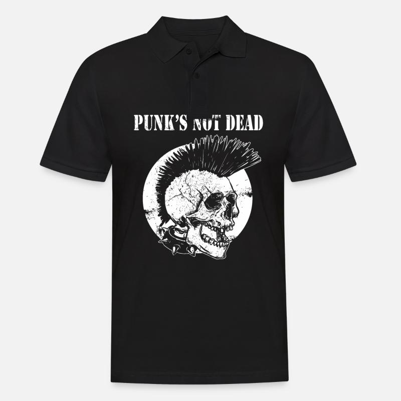 Punk's Not Dead - Männer Poloshirt - Schwarz