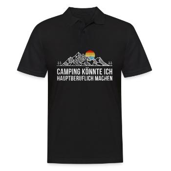 Camping Camper Geschenk Retro - Männer Poloshirt - Schwarz - Vorne - Kai (181cm)