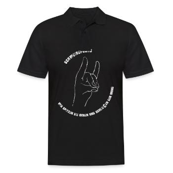 SCHWEIGEFUCHS Kinder Lehrerin Fuchs Spruch Neu - Männer Poloshirt - Schwarz - Vorne - Kai (181cm)