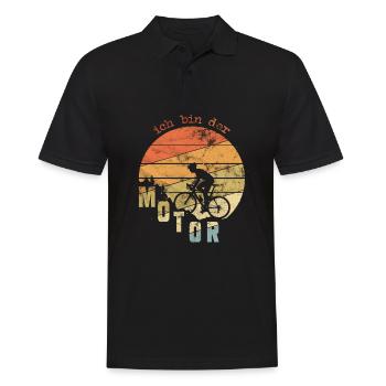 Ich Bin Der Motor MTB Mountainbike Fahrrad Geschen - Männer Poloshirt - Schwarz - Vorne - Kai (181cm)