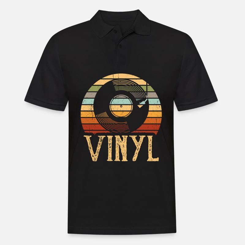 Vinyle vinyle phonographe cadeau - Polo Homme - noir