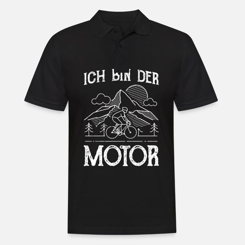 Ich bin der Motor - Männer Poloshirt - Schwarz