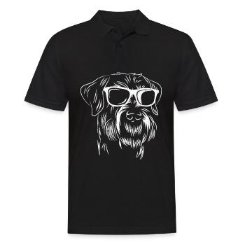 Riesenschnauzer Vintage Retro Giant Schnauzer Hund - Männer Poloshirt - Schwarz - Vorne - Kai (181cm)