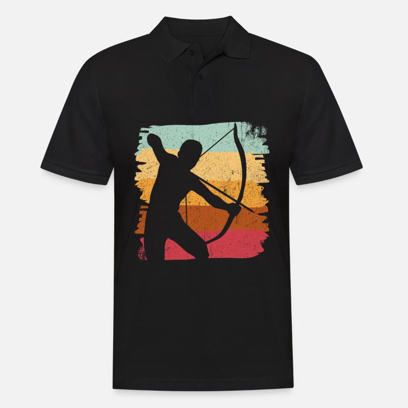 Bogenschütze Bogenschießen Bogensport - Männer Poloshirt - Schwarz