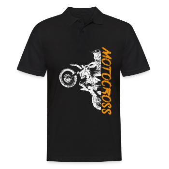 Vintage Motocross Enduro Dirt Bike Rider Geschenk - Männer Poloshirt - Schwarz - Vorne - Kai (181cm)