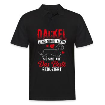 Dackel sind auf das Beste Reduziert Dackel Geschen - Männer Poloshirt - Schwarz - Vorne - Kai (181cm)