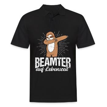 Beamter auf Lebenszeit - Beamter Beruf Geschenk - Männer Poloshirt - Schwarz - Vorne - Kai (181cm)