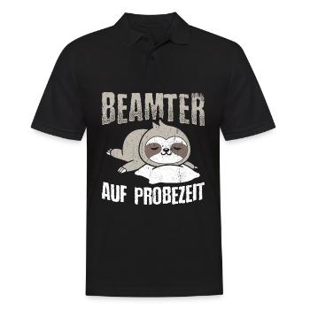 Beamter auf Probezeit - Beamter Kaffee Geschenk - Männer Poloshirt - Schwarz - Vorne - Kai (181cm)