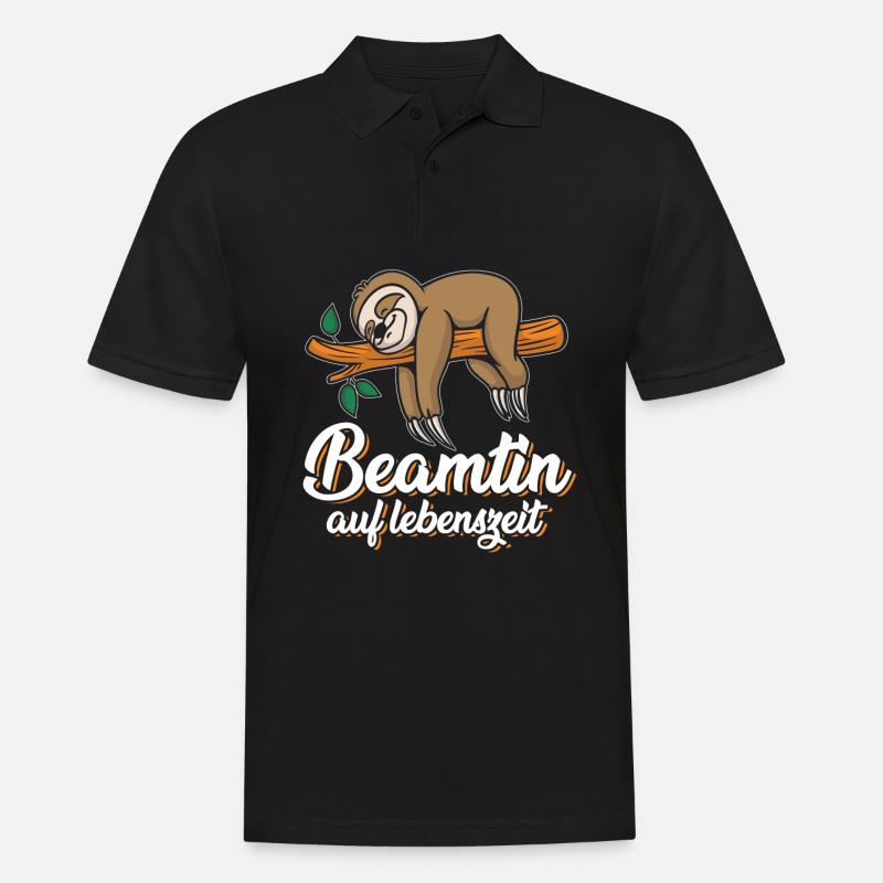 Beamtin auf Lebenszeit - Beamtin Kaffee Design Ges - Männer Poloshirt - Schwarz